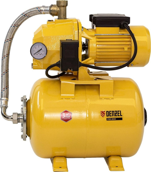 Насосная станция эжекторная PSD800C, 800 Вт,2400 л/ч,/Denzel